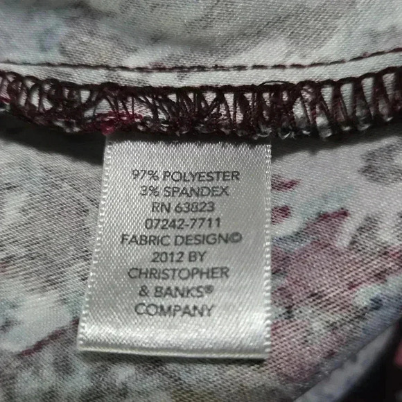 Cj Banks Maroon, Gray & Pink Long Sleeve Jacket Women Size 2X - Picture 11 of 12